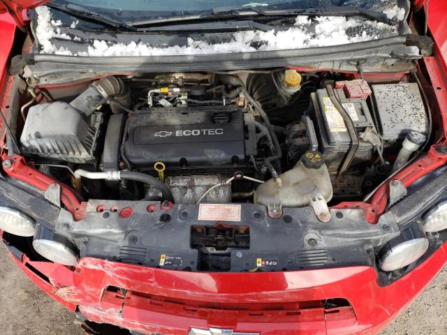 1G1JB6EH9C4105190 - 2012 CHEVROLET SONIC LS RED photo 11