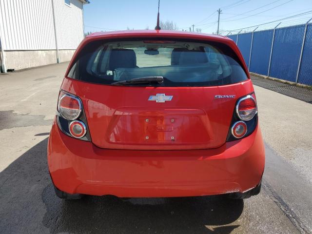 1G1JB6EH9C4105190 - 2012 CHEVROLET SONIC LS RED photo 6