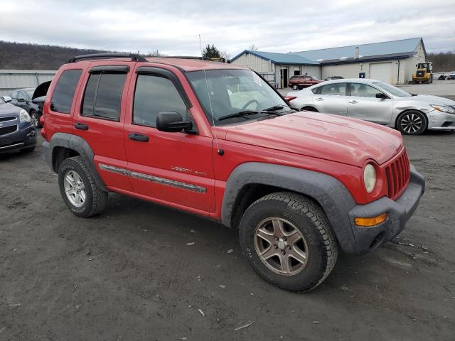 1J4GL48K32W187991 - 2002 JEEP LIBERTY SPORT RED photo 4