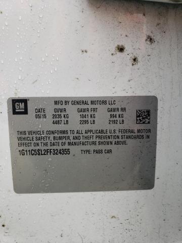 1G11C5SL2FF324355 - 2015 CHEVROLET MALIBU 1LT 白色 照片 12