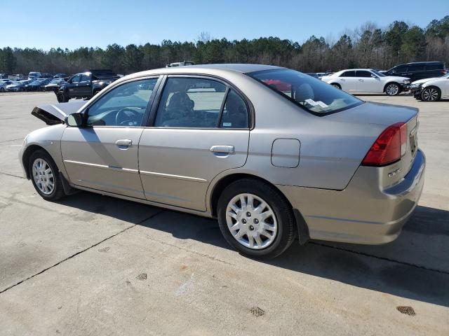 2HGES16655H539123 - 2005 HONDA CIVIC LX TAN photo 2