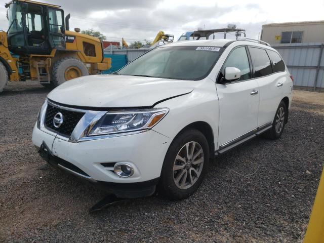 5N1AR2MN9EC711791 - 2014 NISSAN PATHFINDER S WHITE photo 1