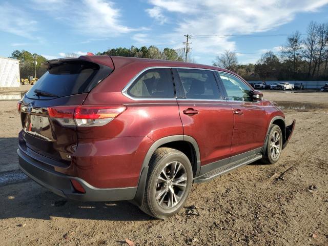 5TDZZRFH8KS294357 - 2019 TOYOTA HIGHLANDER LE RED photo 3