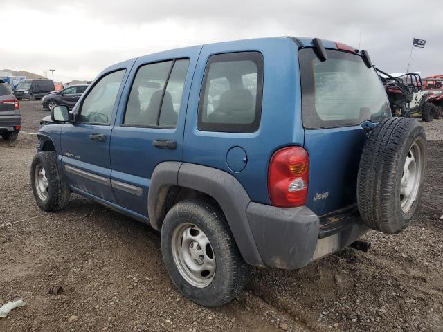 1J4FK481X3W526107 - 2003 JEEP LIBERTY SPORT BLUE photo 2