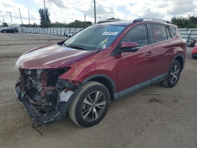 2T3WFREV9JW411623 - 2018 TOYOTA RAV4 ADVENTURE BURGUNDY photo 1