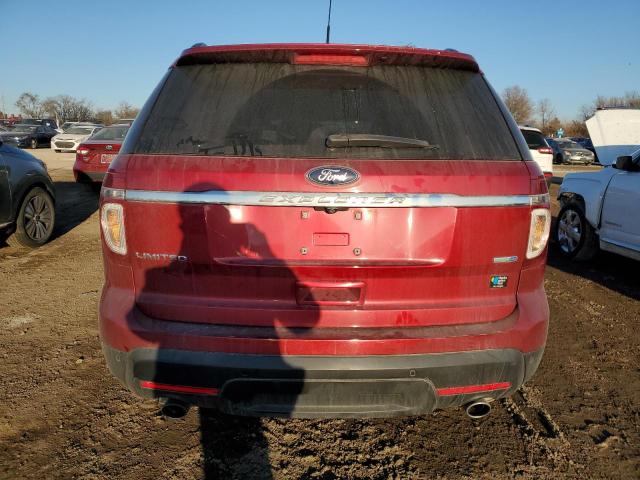 1FM5K8F89EGA49011 - 2014 FORD EXPLORER LIMITED RED photo 6