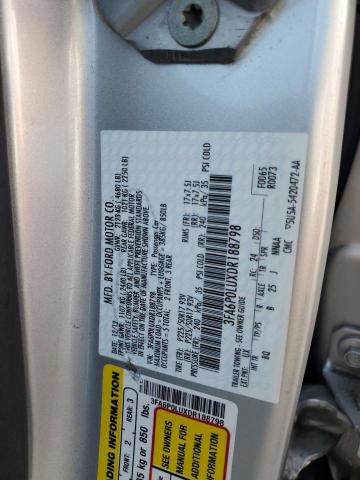 3FA6P0LUXDR188798 - 2013 FORD FUSION SE HYBRID SILVER photo 12