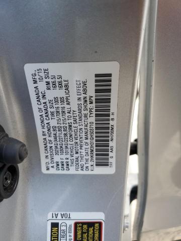 2HKRM3H31GH503710 - 2016 HONDA CR-V LX SILVER photo 13