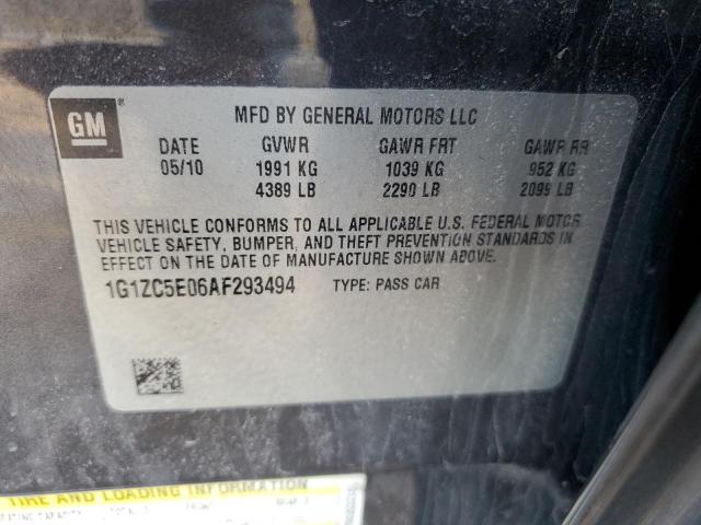 1G1ZC5E06AF293494 - 2010 CHEVROLET MALIBU 1LT GRAY photo 12