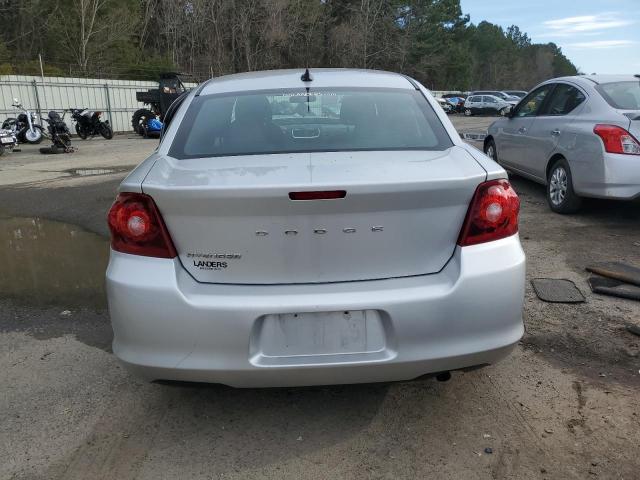 1C3CDZCB0CN142041 - 2012 DODGE AVENGER SXT SILVER photo 6