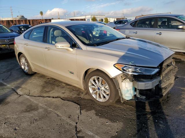 3FA6P0PU4HR201089 - 2017 FORD FUSION SE PHEV BEIGE photo 4