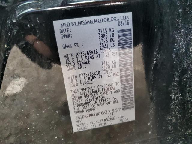 5N1DR2MM7HC607857 - 2017 NISSAN PATHFINDER S 黑色 照片 14