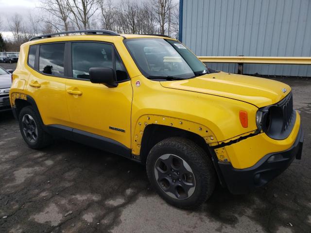 ZACCJBAB6HPG54240 - 2017 JEEP RENEGADE SPORT YELLOW photo 4