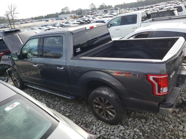 1FTEW1EP4GKF76768 - 2016 FORD F150 SUPERCREW GRAY photo 2