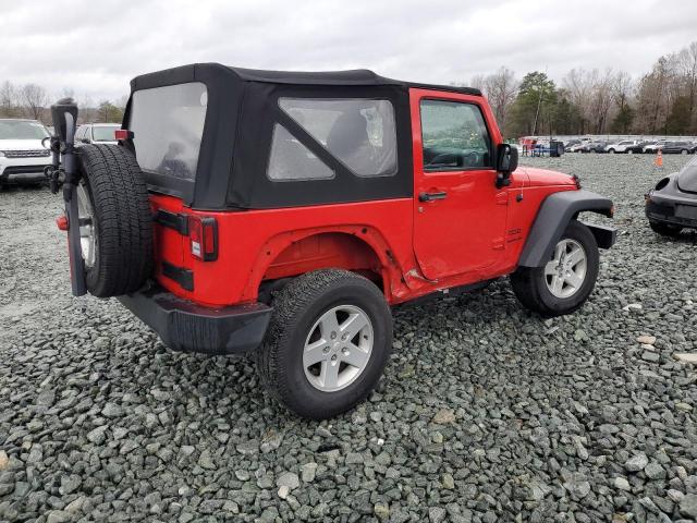 1C4AJWAG5FL520444 - 2015 JEEP WRANGLER SPORT RED photo 3