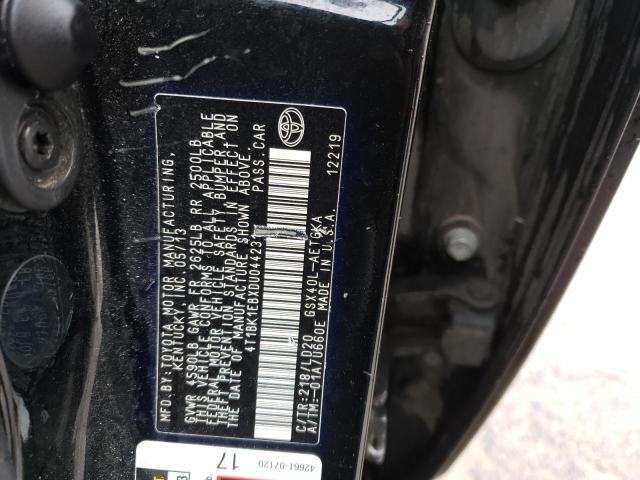 4T1BK1EBXDU044231 - 2013 TOYOTA AVALON BASE 黑色 照片 12