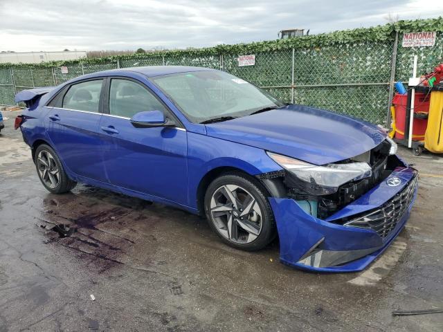 KMHLN4AG0NU254434 - 2022 HYUNDAI ELANTRA SEL BLUE photo 4