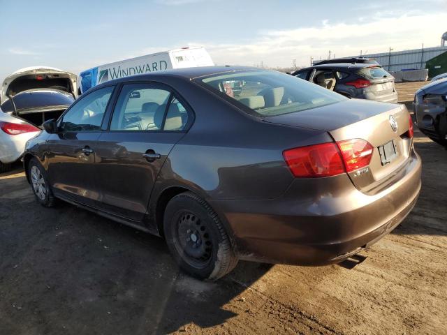 3VW2K7AJ3BM332661 - 2011 VOLKSWAGEN JETTA BASE BROWN photo 2