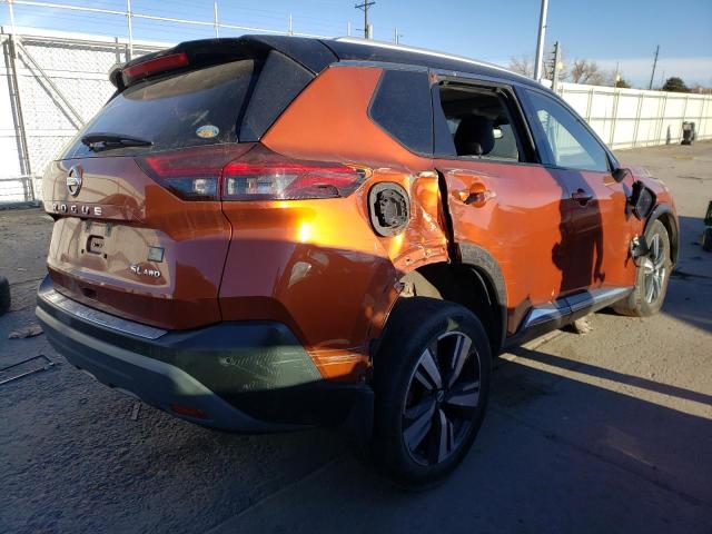 JN8AT3CB5MW221532 - 2021 NISSAN ROGUE SL ORANGE photo 3