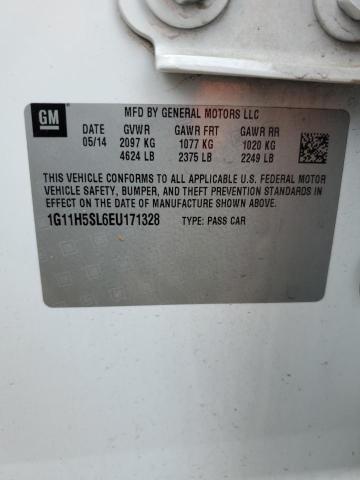 1G11H5SL6EU171328 - 2014 CHEVROLET MALIBU LTZ თეთრი ფოტო 12