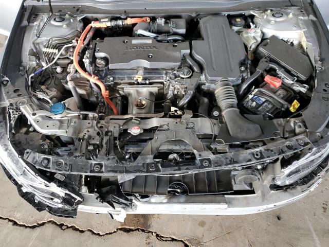 1HGCV3F1XKA005950 - 2019 HONDA ACCORD HYBRID SILVER photo 11