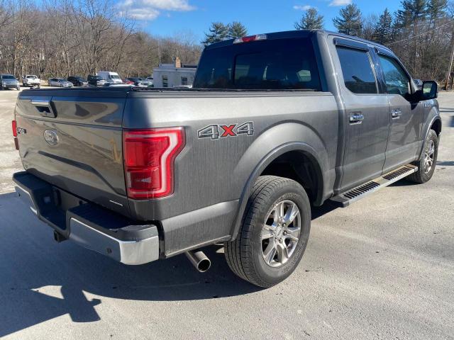 1FTEW1EFXFFB53420 - 2015 FORD F150 SUPERCREW GRAY photo 3