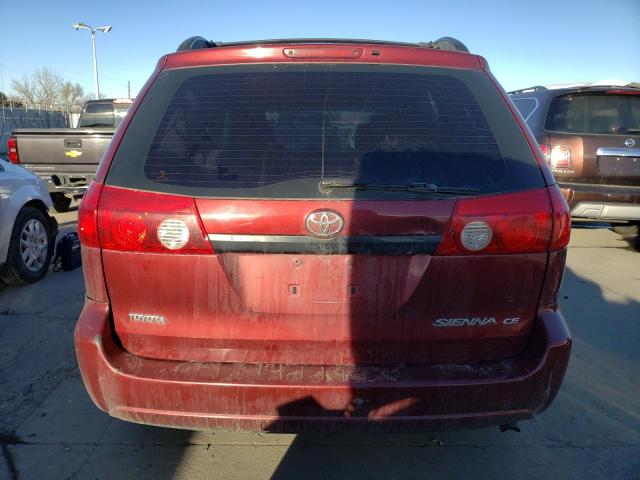 5TDZA23C16S573808 - 2006 TOYOTA SIENNA CE RED photo 6