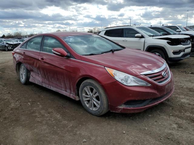 5NPEB4AC8EH863414 - 2014 HYUNDAI SONATA GLS RED photo 4