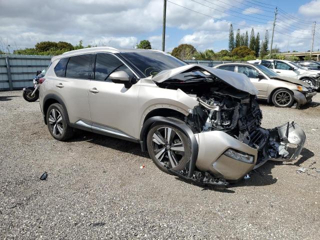 JN8AT3CA7MW027673 - 2021 NISSAN ROGUE SL BEIGE photo 4