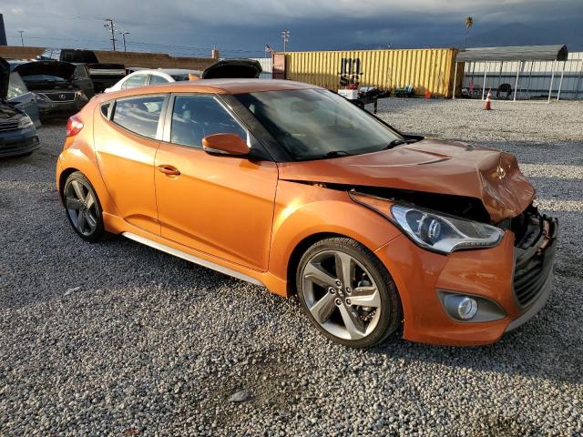 KMHTC6AE3FU241050 - 2015 HYUNDAI VELOSTER TURBO ORANGE photo 4