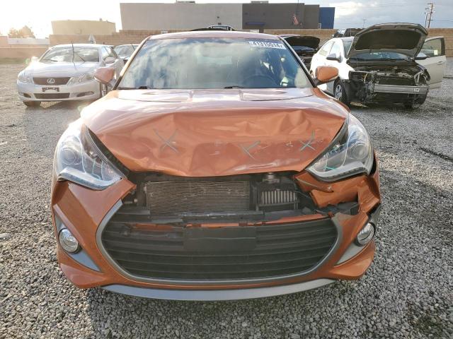 KMHTC6AE3FU241050 - 2015 HYUNDAI VELOSTER TURBO ORANGE photo 5