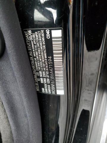 WDBNF67J86A471594 - 2006 MERCEDES-BENZ S 350 BLACK photo 12