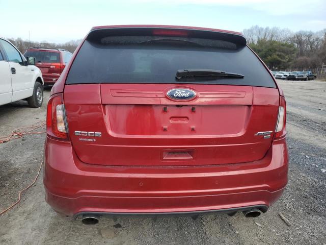 2FMDK4AK6DBC36607 - 2013 FORD EDGE SPORT RED photo 6