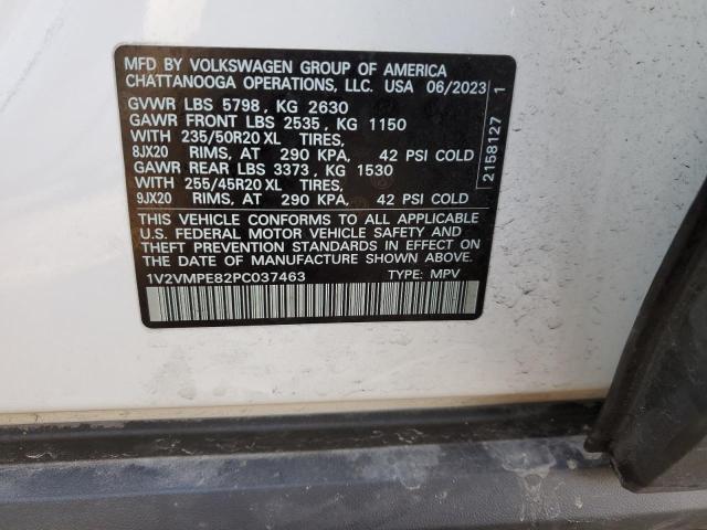 1V2VMPE82PC037463 - 2023 VOLKSWAGEN ID.4 PRO S თეთრი ფოტო 12