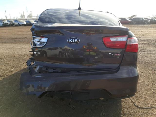 KNADN4A39G6676454 - 2016 KIA RIO EX GRAY photo 6