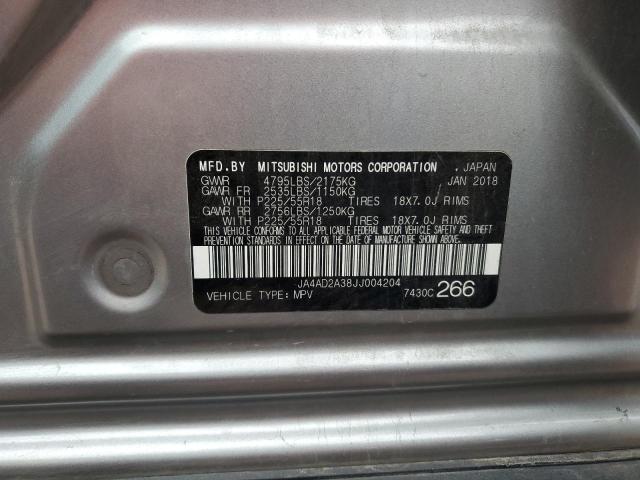 JA4AD2A38JJ004204 - 2018 MITSUBISHI OUTLANDER ES SILVER photo 13