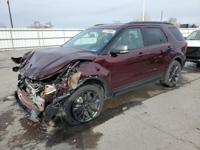 1FM5K8D87KGA89473 - 2019 FORD EXPLORER XLT BURGUNDY photo 1