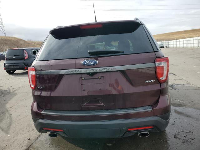 1FM5K8D87KGA89473 - 2019 FORD EXPLORER XLT BURGUNDY photo 6