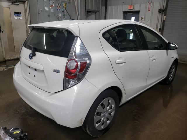 JTDKDTB34E1079518 - 2014 TOYOTA PRIUS C WHITE photo 3