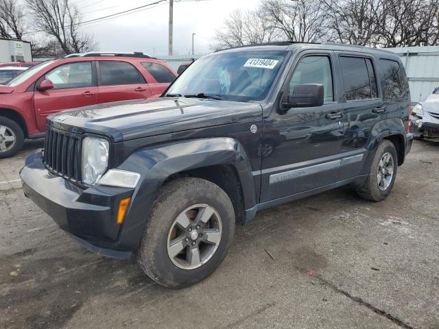 1J8GN28K08W249076 - 2008 JEEP LIBERTY SPORT BLACK photo 1