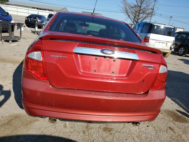 3FAHP0DC7AR171807 - 2010 FORD FUSION SPORT RED photo 6