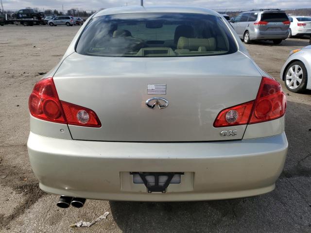 JNKCV51F95M314565 - 2005 INFINITI G35 BEIGE photo 6