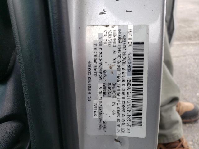 JM1CR29L190337110 - 2009 MAZDA 5 SILVER photo 12