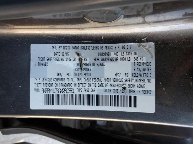 3MZBM1U78GM250360 - 2016 MAZDA 3 SPORT CHARCOAL photo 13