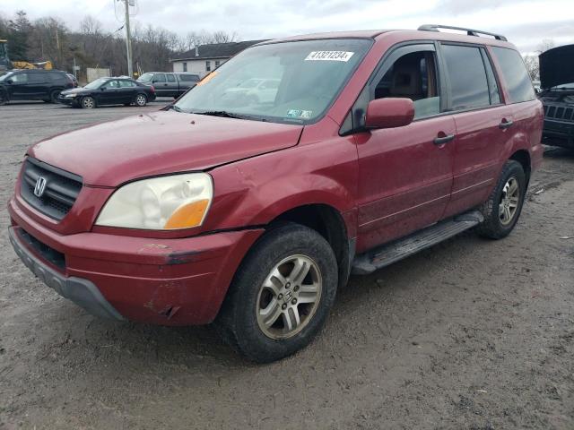 5FNYF18535B065909 - 2005 HONDA PILOT EXL RED photo 1