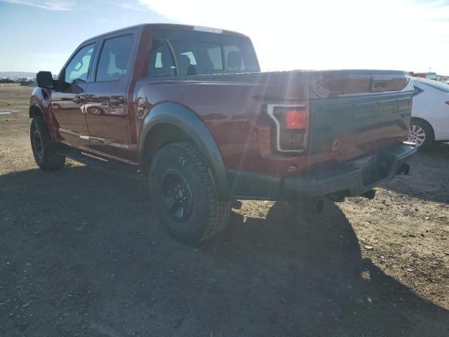 1FTFW1RG5HFA00468 - 2017 FORD F150 RAPTOR BURGUNDY photo 2