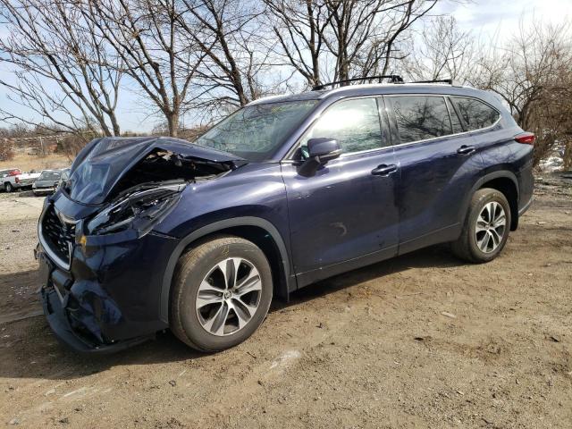 5TDHZRBH8MS077363 - 2021 TOYOTA HIGHLANDER XLE BLUE photo 1
