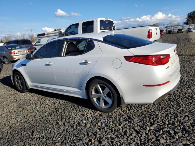 KNAGM4A77F5563433 - 2015 KIA OPTIMA LX WHITE photo 2