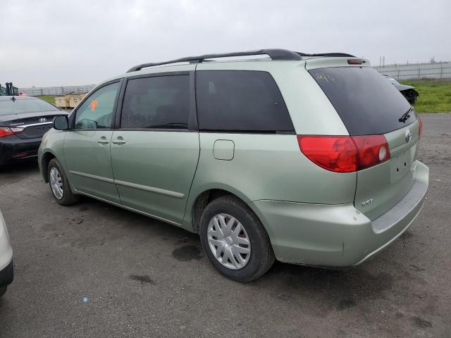 5TDZK23C08S108551 - 2008 TOYOTA SIENNA CE GREEN photo 2