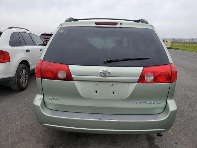 5TDZK23C08S108551 - 2008 TOYOTA SIENNA CE GREEN photo 6